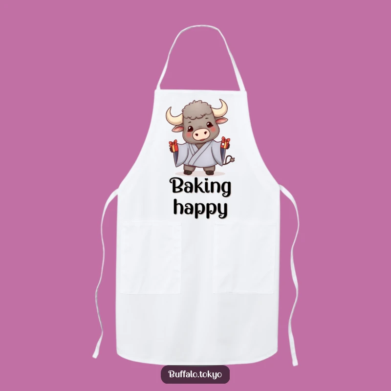 Funny Gifting Buffalo Kimono Apron - Friendly Chef Style, Kitchen Gift