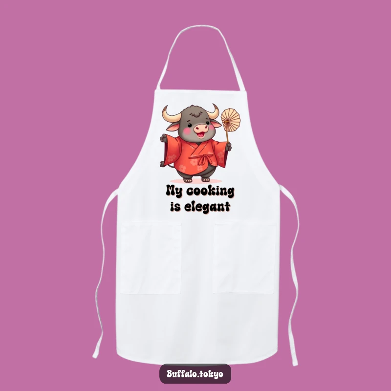 Funny Buffalo Kimono Apron: Cook with Adorable Animal Charm