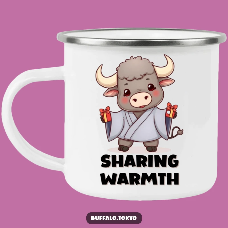 Funny Gifting Buffalo Kimono Camp Mug - Durable Friendly Design, Outdoor Gift
