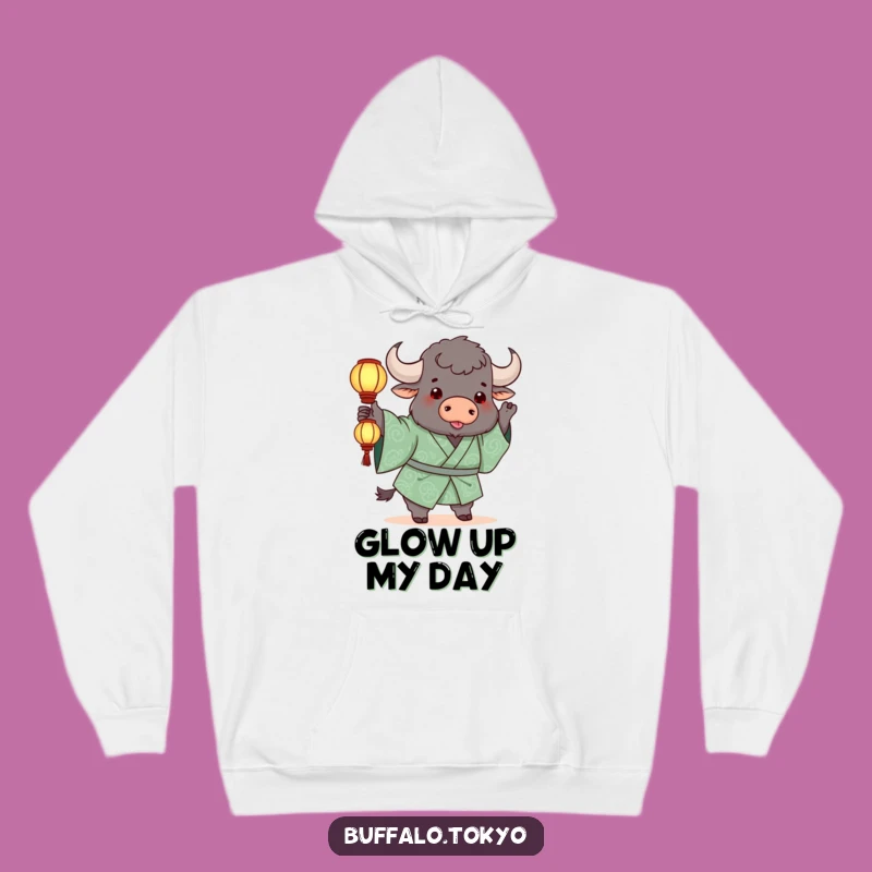 Funny Buffalo Lantern Hoodie: Cozy Up with this Playful Glowing Character