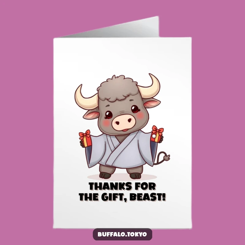 Free Printable Buffalo Thank You Card: Grateful Gift - Funny Downloadable Thanks!