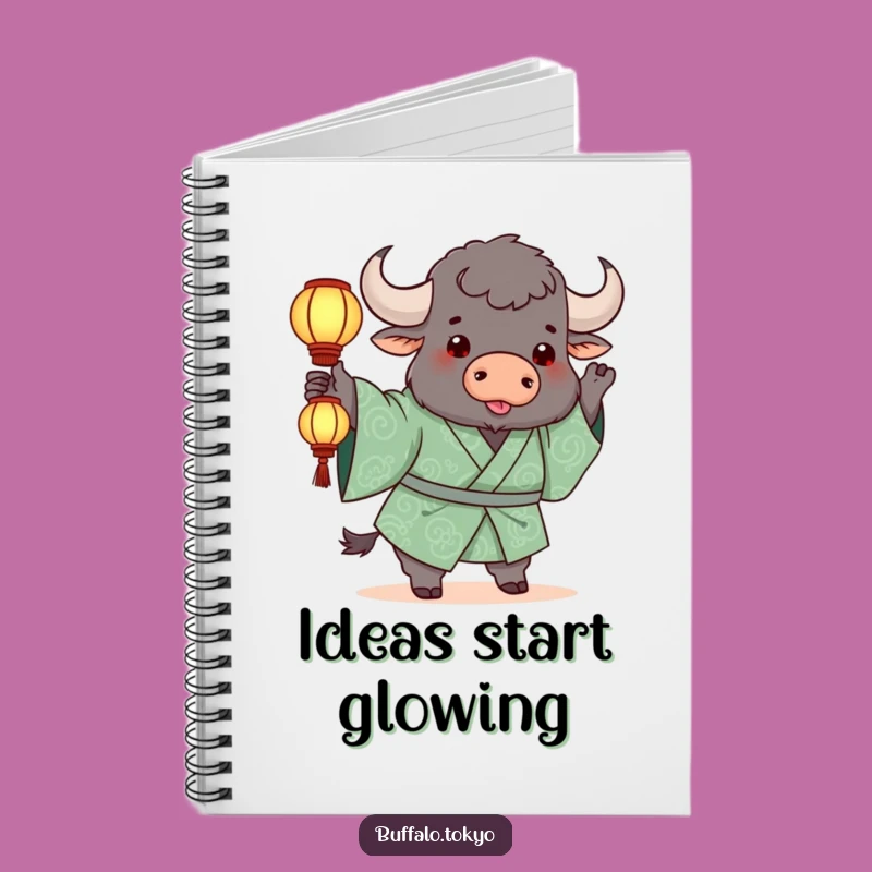 Funny Buffalo Lantern Notebook: Capture Ideas with this Playful Glowing Character