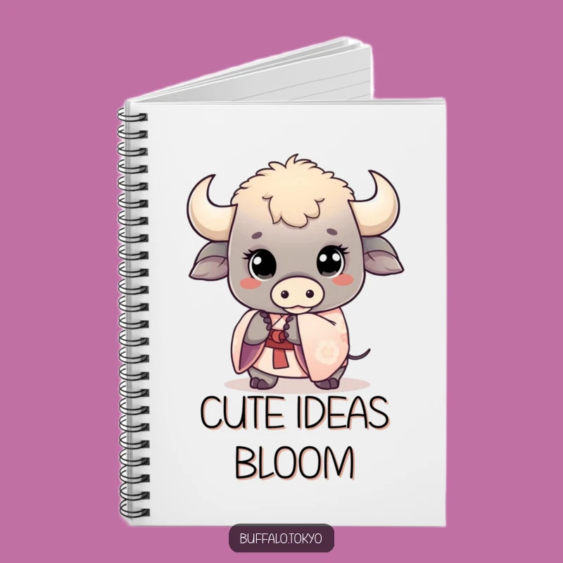 Funny Kawaii Buffalo Notebook: Cute Cover, Sweet Journal, Gift