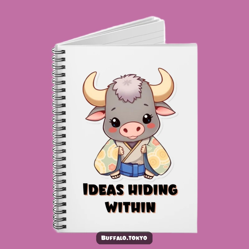 Funny Buffalo Kimono Notebook: Journal Peek-a-Boo Gift