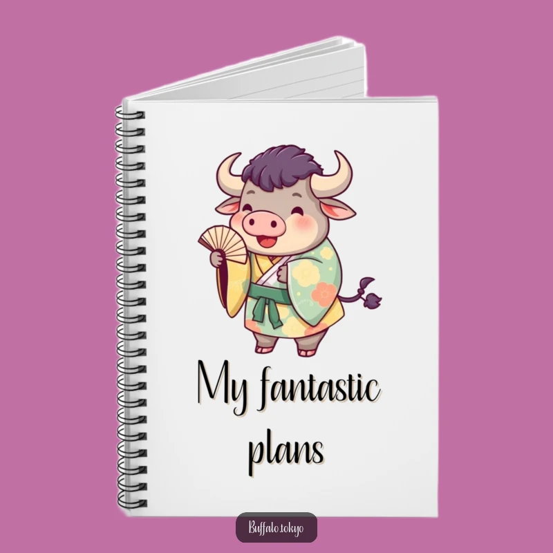 Funny Buffalo Kimono Notebook: Playful Cover, Journal, Artist's Gift