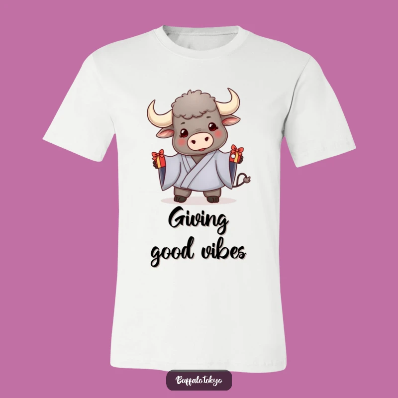 Funny Giving Buffalo Kimono T-Shirt - Friendly Present Tee, Perfect Gift
